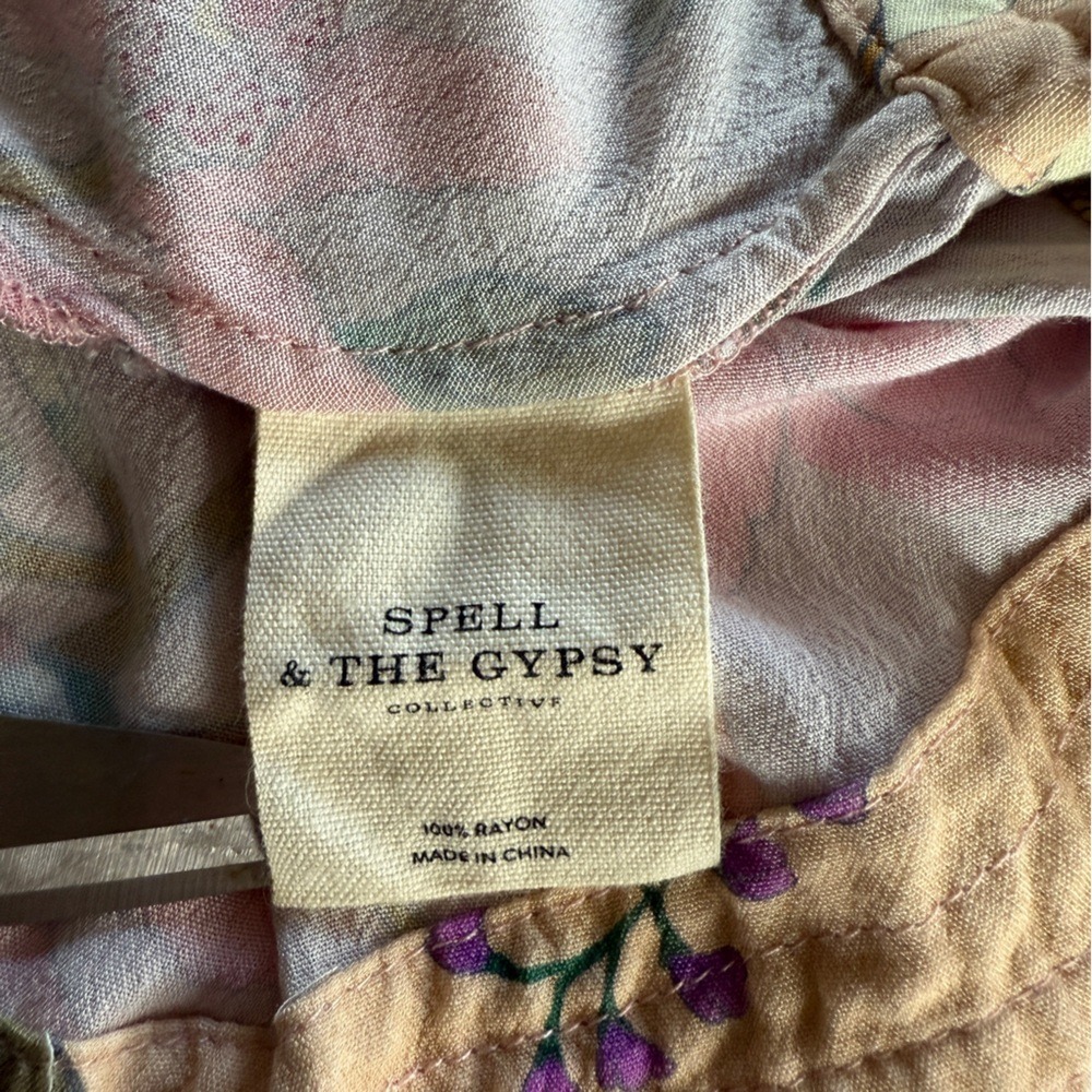 Spell & The Gypsy Womens Mini Dress Boho Floral Size XS Ethereal Festival - Picture 11 of 12